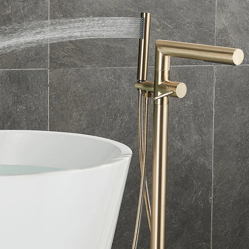 BARRET-Freestanding Bathtub filler Faucet Floor