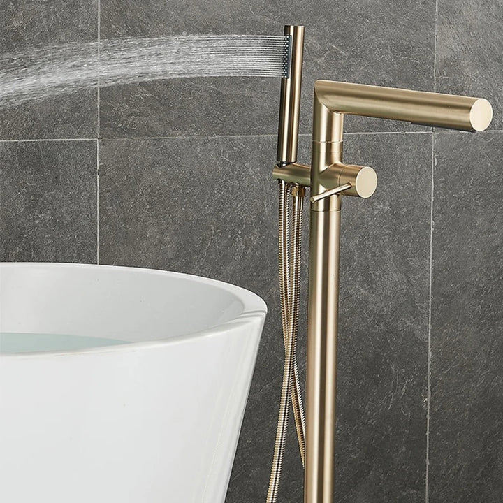 BARRET-Freestanding Bathtub filler Faucet Floor