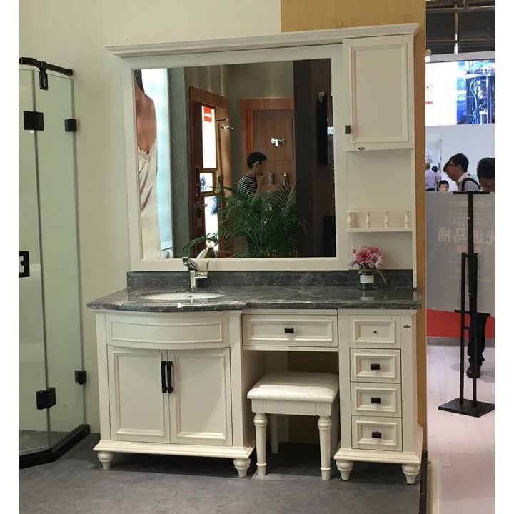 Mayfair-  American style bathroom cabinet combination solid wood washbasin, rock board integrated seamless ceramic basin