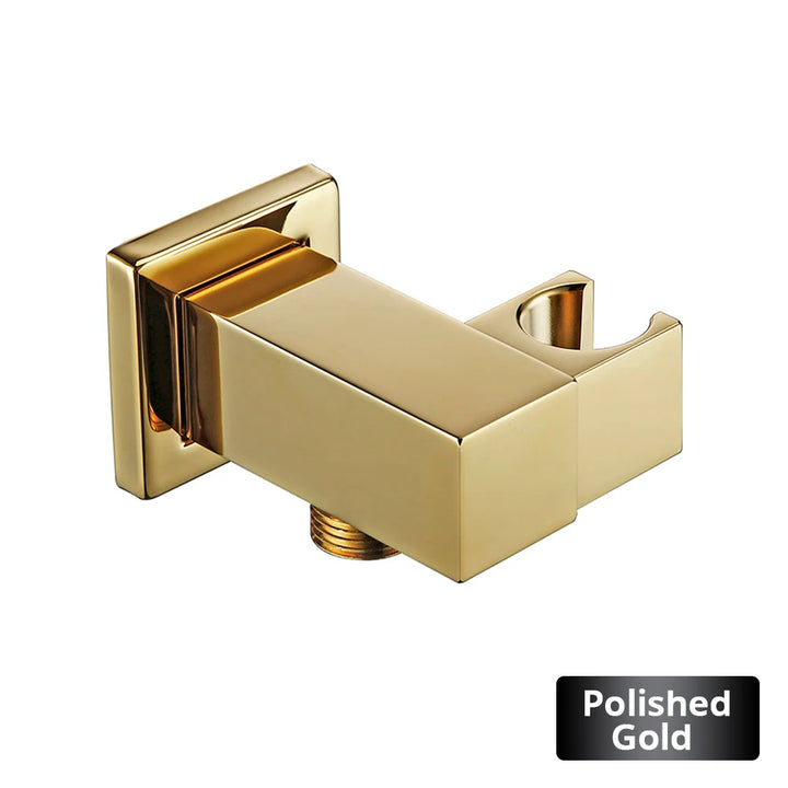 Handheld Shower Holder Bracket Gold Small Portable Wall-Mounted Polished Brass For Bathroom Hardware
