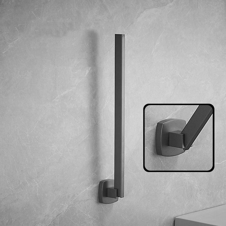 Grey-Chrome Swivel Towel Bar Movable Single Towel Rails Rotation Bathroom Accessories