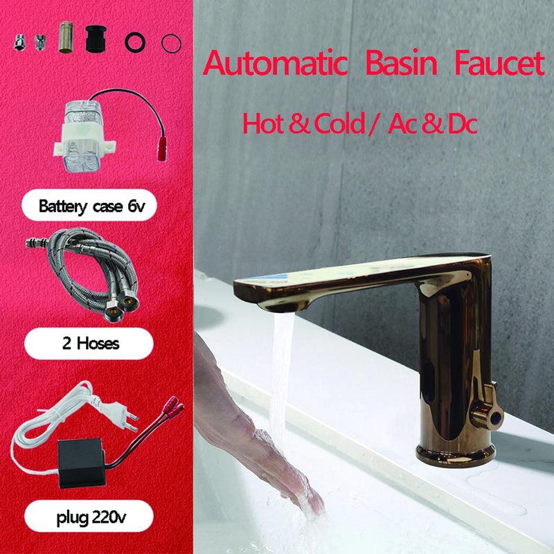 Rose gold commercial single hole bathroom faucet CUPC