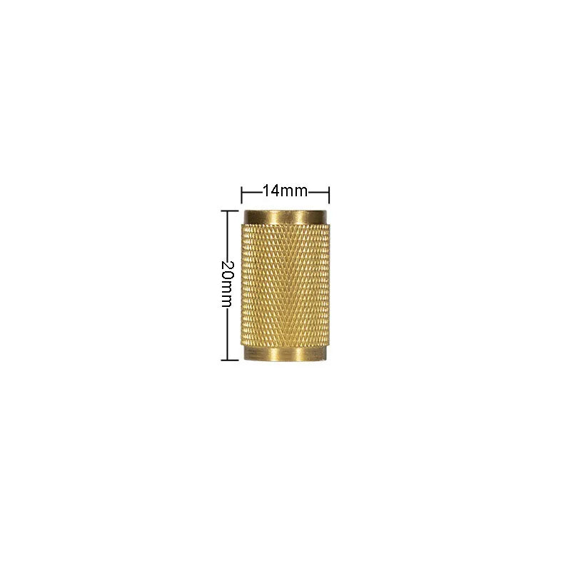 Brass Knurled Cabinet Handles Wardrobe Bar Pull with Baseplate Textured Furniture Door Handle with Baseboard Drawer Knobs