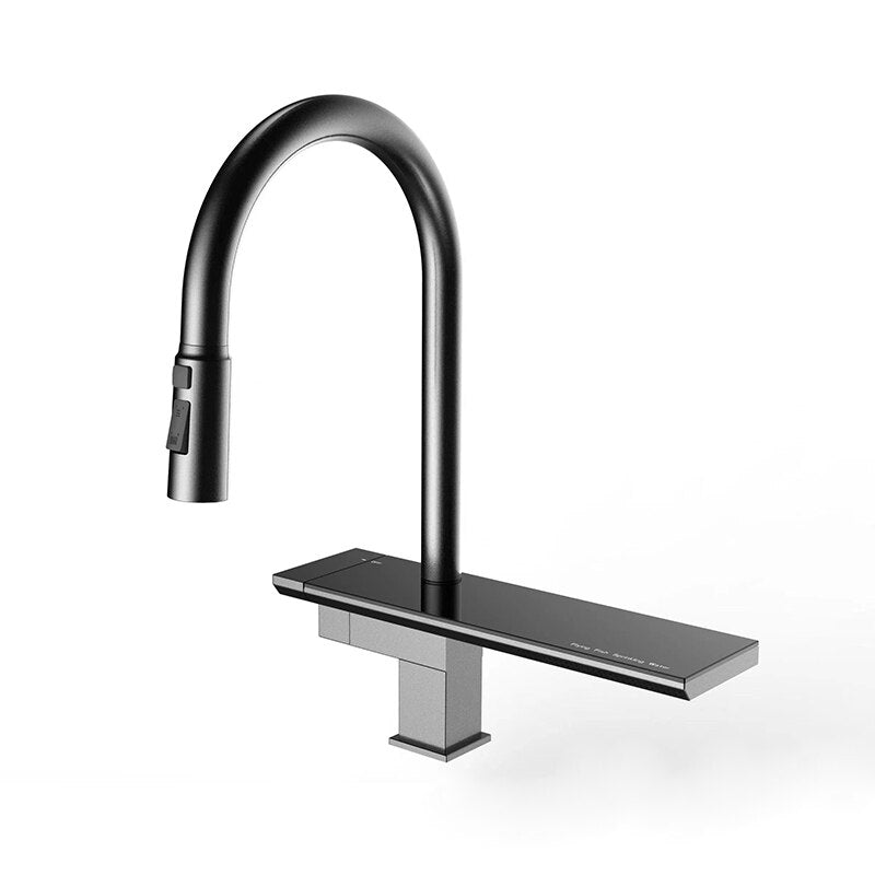 New German Design 2024 Kitchen faucet with vegetable watertfall and dual pull out spray gun