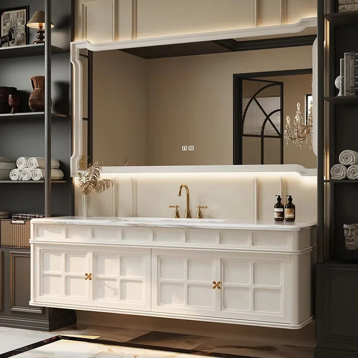 Versaille Custom- French Retro Bathroom Cabinet Space Saver Slim Trendy Display Closet Luxury Skincare Storage Gabinete Decorations Furniture