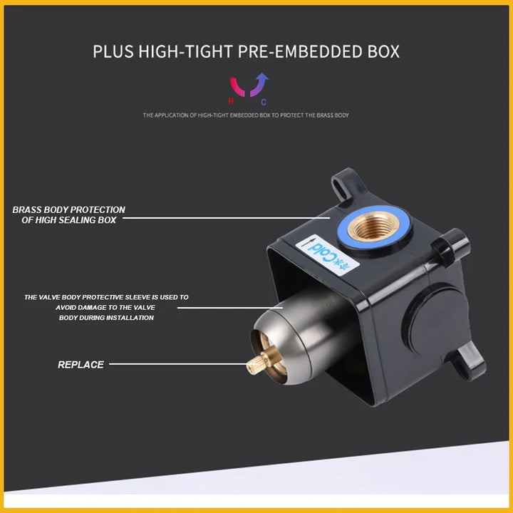 Single Function Mixer Water Tap Bathroom Water Faucets Shower Diverter Valve Black Gold Chrome Round Solid Brass Concealed