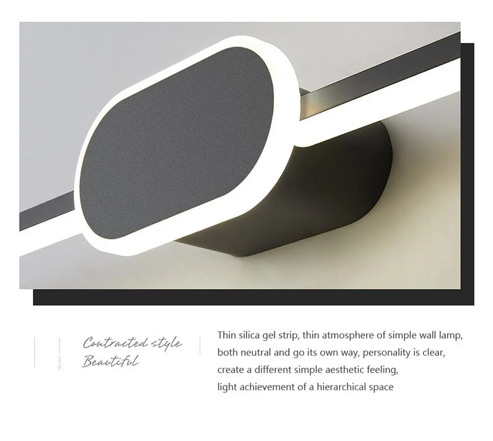 40/60/80CM Mirror Front Lamp  Bathroom Decorative Lights Mirror 40/60/80cm Long Strip Wall Sconces Living Room Indoor Fixture