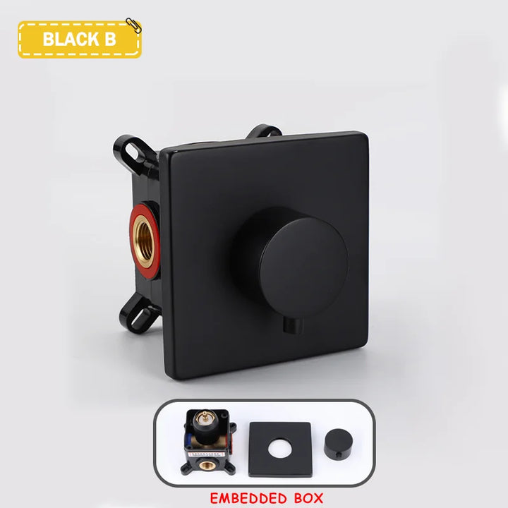 Single Function Mixer Water Tap Bathroom Water Faucets Shower Diverter Valve Black Gold Chrome Round Solid Brass Concealed