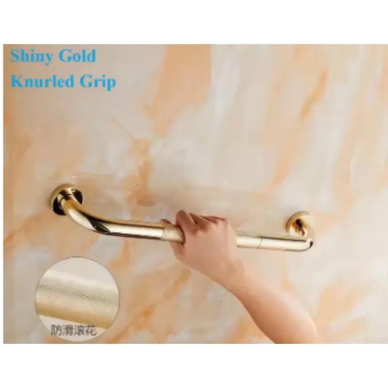 1Piece Brass Bath Shower Safety Grab Bar Handicapped Elderly Towel Hanging Rose Gold Oil Rubbed Bronze Antique Anti-slip Rail