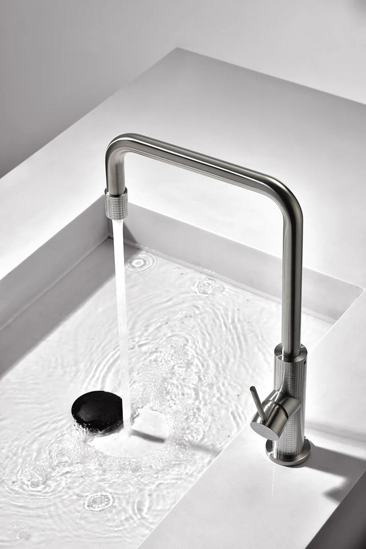 KODO-Brushed Rose Gold/Brushed Gold Kitchen Sink Faucet 304 Stainless Steel 360 Rotation Hot & Cold Sink Mixer Kitchen Faucet