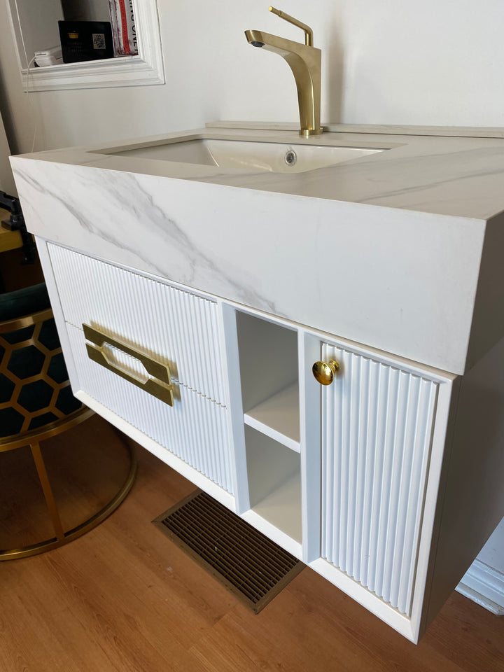 Sienna-Bathroom Vanity completed Set with LED Mirror included 60"