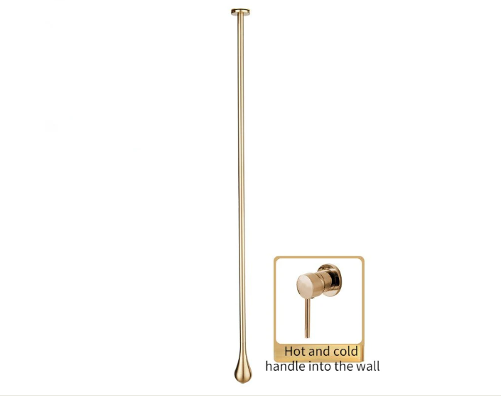 Tear drop- Ceiling Mount Faucets with deck mount lever manual control 65" LENGHT