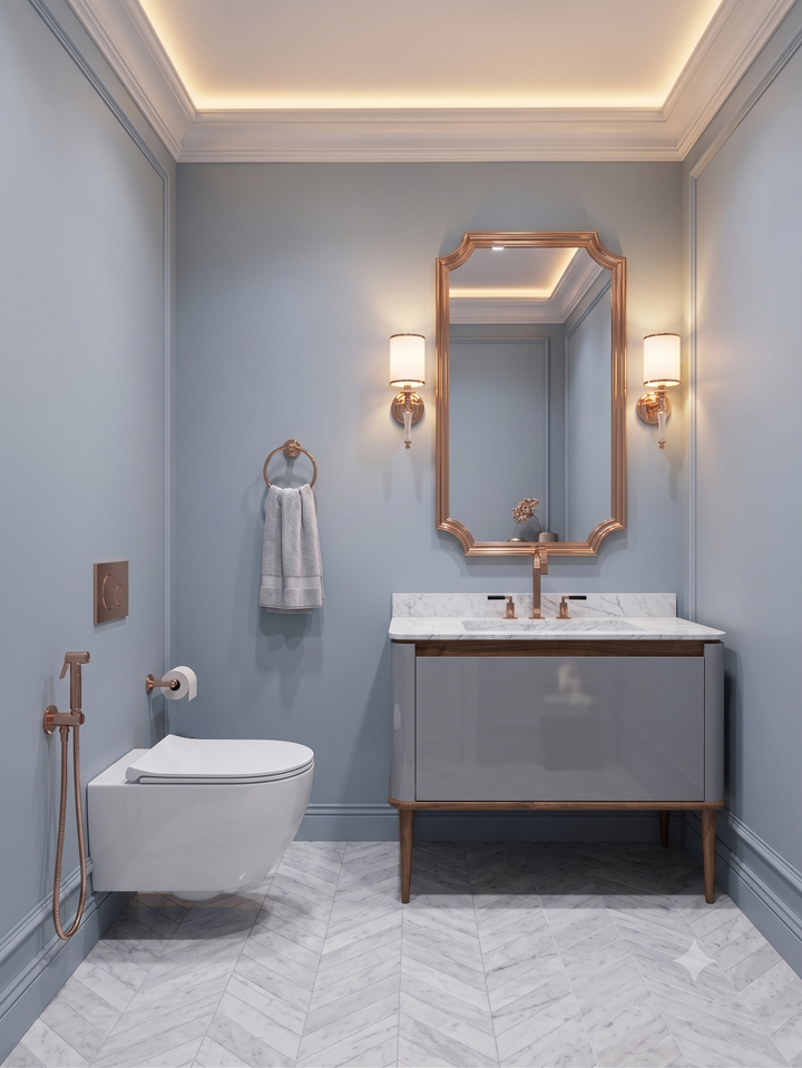 Turin- Grey-Gloss single bowl 2 Front Legs Walnut Wood Bathroom Vanity Set 48"