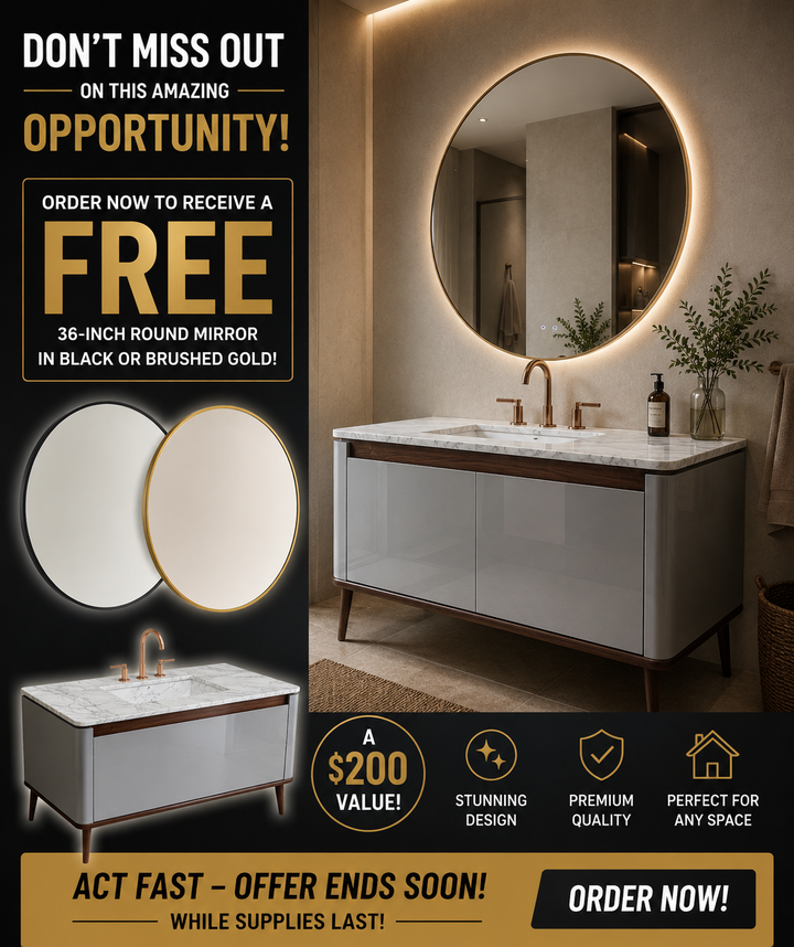 Turin- Grey-Gloss single bowl 2 Front Legs Walnut Wood Bathroom Vanity Set 48"