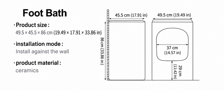 Wudu Square wash basin for Islamic ablution complete set with faucet and drain WU010