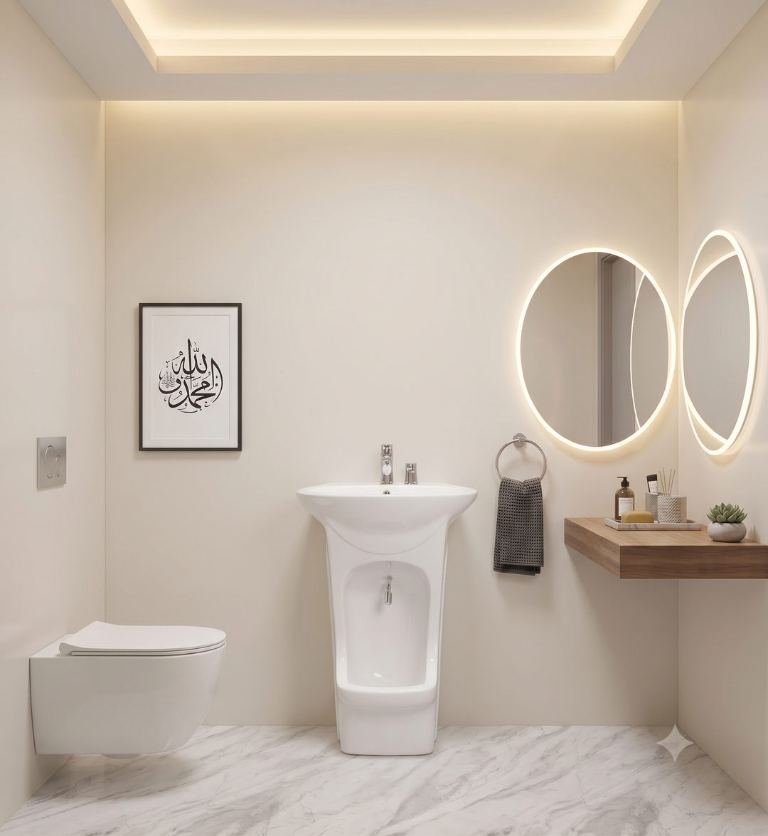 Wudu wash basin for Islamic ablution