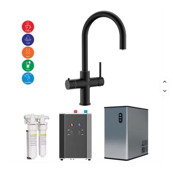 2 in 1 Instant Hot Water Tap 3 4 5 Chilled Boiling Tap Brushed Gold Kitchen Boiled Filtered Faucet Taps