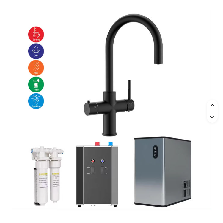2 in 1 Instant Hot Water Tap 3 4 5 Chilled Boiling Tap Brushed Gold Kitchen Boiled Filtered Faucet Taps