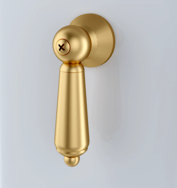 Victorian Brushed gold Toilet Trip Side Lever