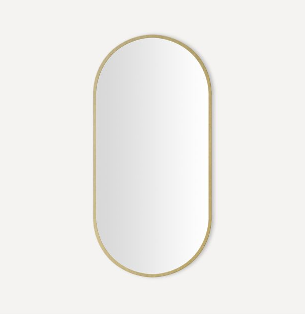 CUSTOM-Bella 1- Oval Steel Framed Wall Mounted Mirror
