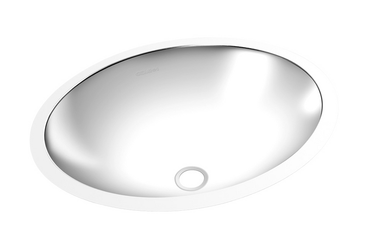 Stainless steel oval commercial undemount bathroom sink