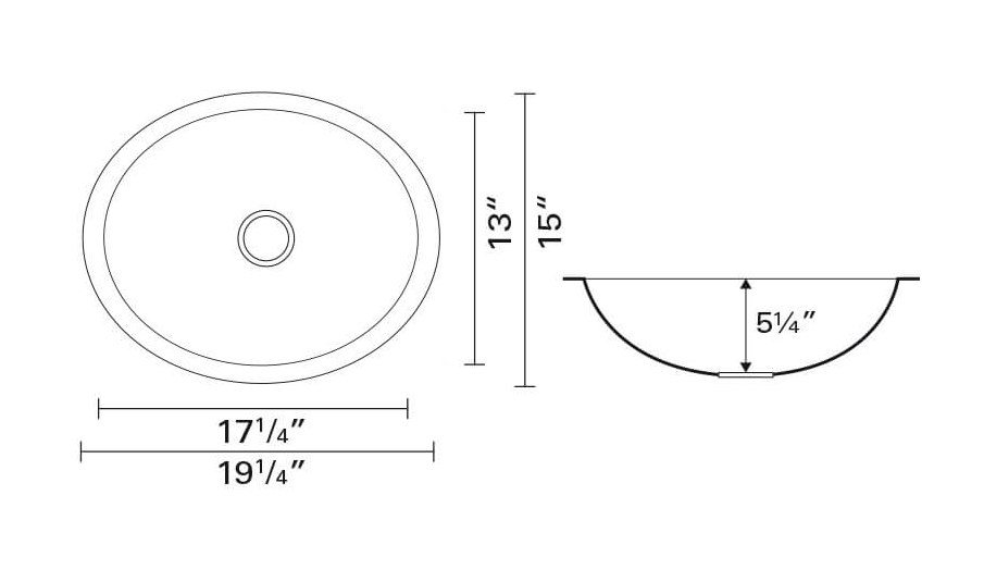 Stainless steel oval commercial undemount bathroom sink