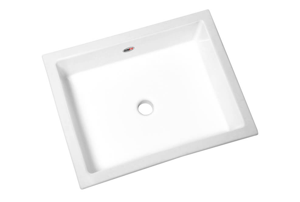 Rectangular Ceramic Undemount Bathroom Sink