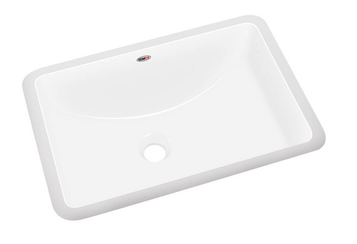 Rectangular Ceramic Undemount Bathroom Sink