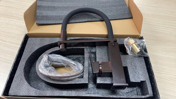Cafe Brushed Copper - Brushed bronze Industrial Hose Nine Model Kitchen Faucet