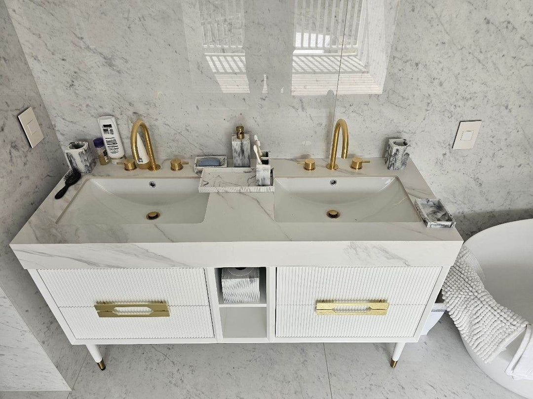 Sienna-Bathroom Vanity completed Set with LED Mirror included 60"
