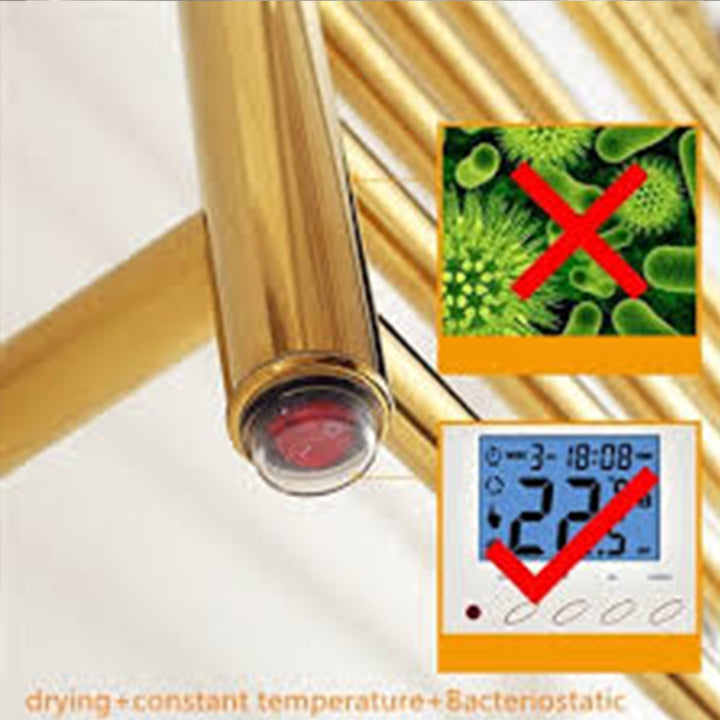 Brushed gold programable bluetooth Wifi towel warmer 23"x40"H T4