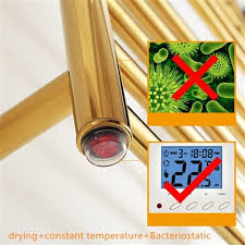 Gold polished brass hotel design electric hardwire towel warmer CSA size 24"x32" x10"