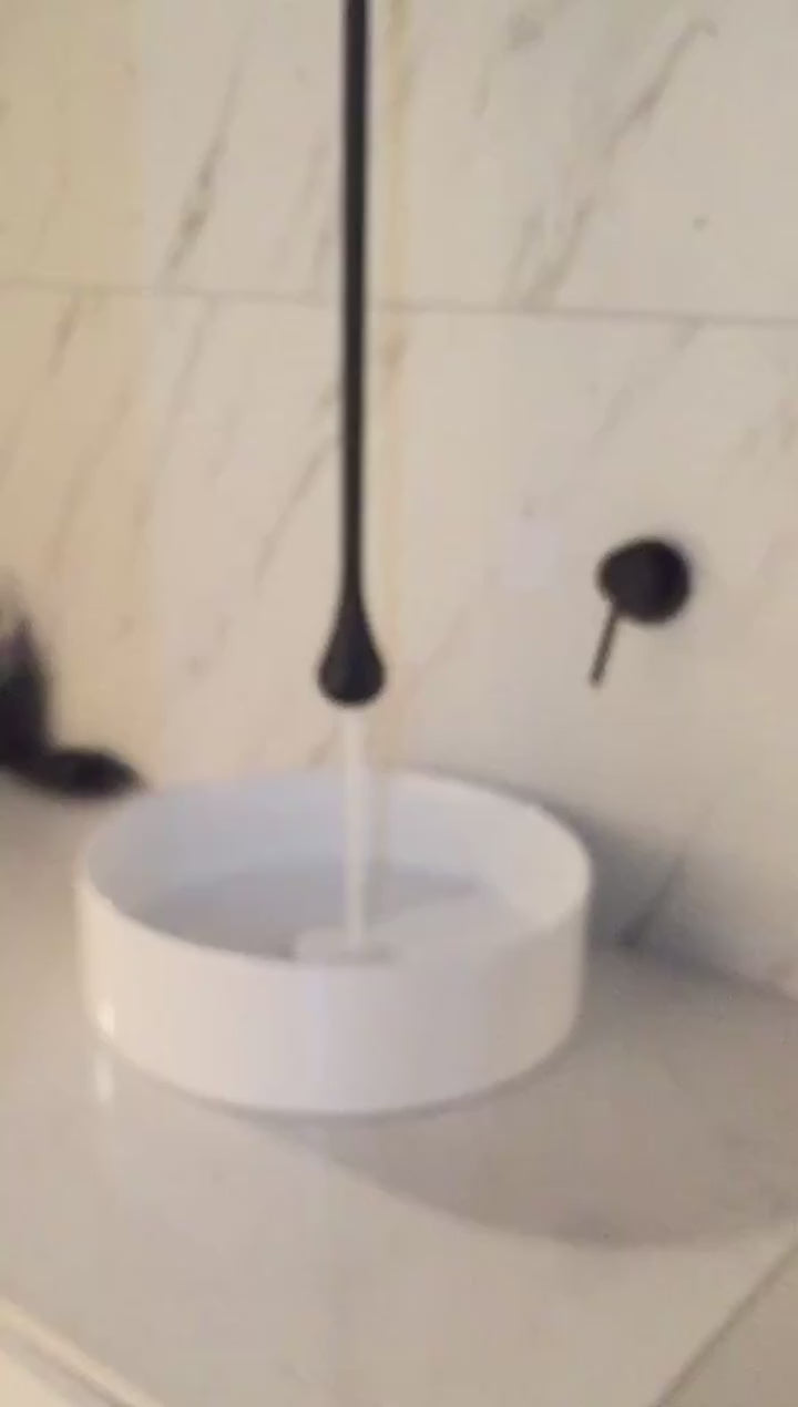 Tear drop- Ceiling Mount Faucets with deck mount lever manual control