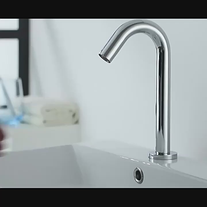 Black Matte Commercial Sensor Single Hole Bathroom Faucet