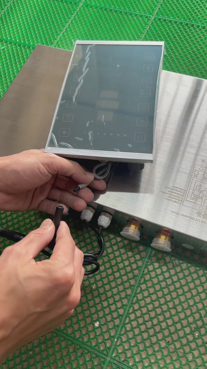 Brushed Gold LCD control display spa smart shower system kit