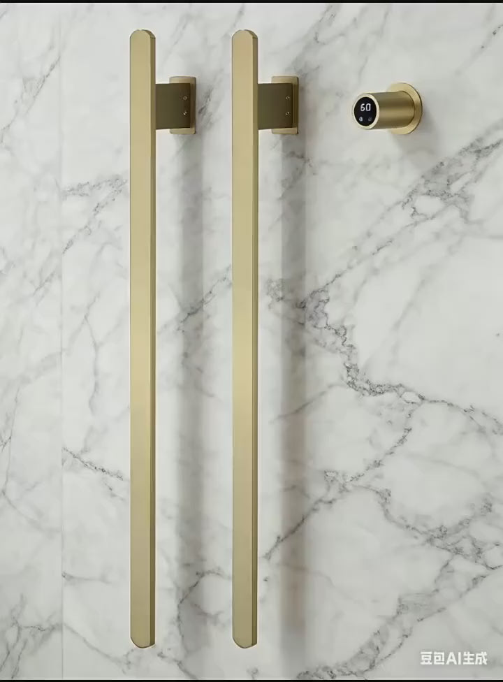 Elemento- Towel Warmer Hidden Wires Electric Heated Towel Rail Temperature Time Control Bath Electric Towel Rack