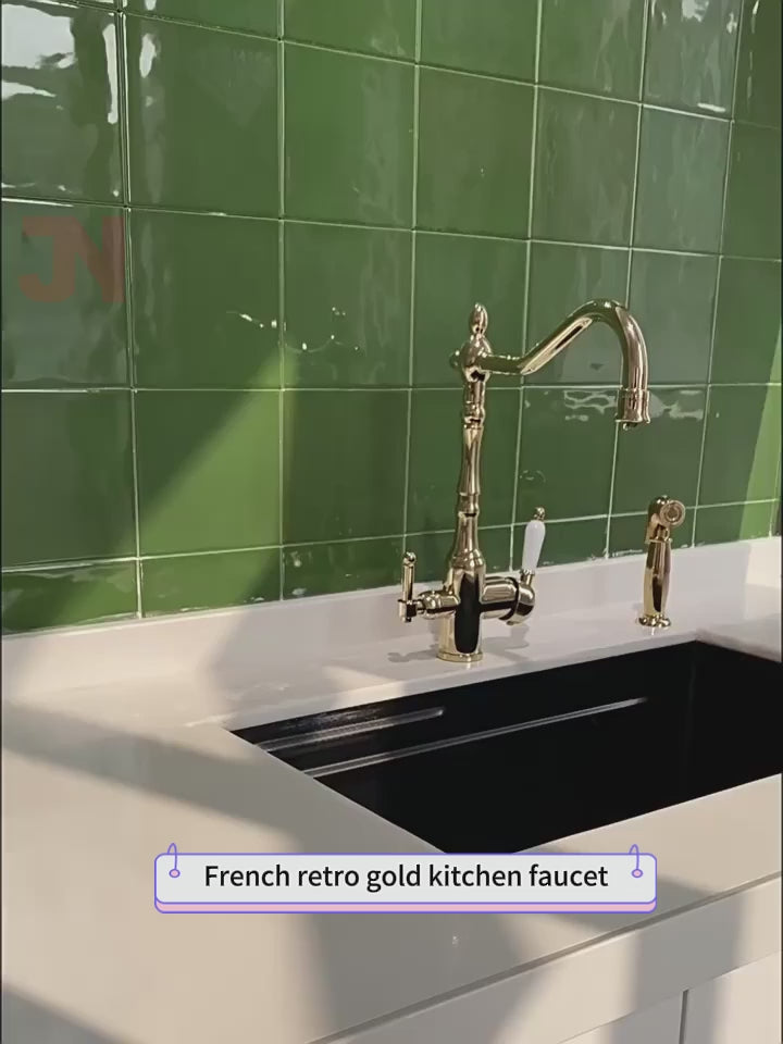 Victorian Tall with Hand Spray kitchen faucet