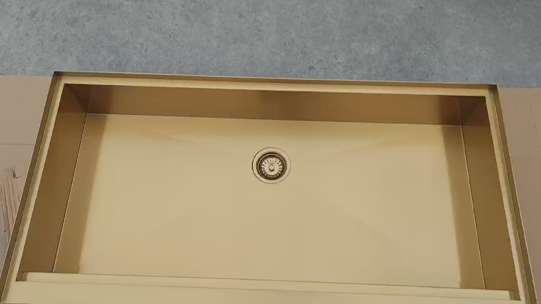 Brushed Gold Dog bath tub mudroom washing station 16 gauge commercial grade stainless steel
