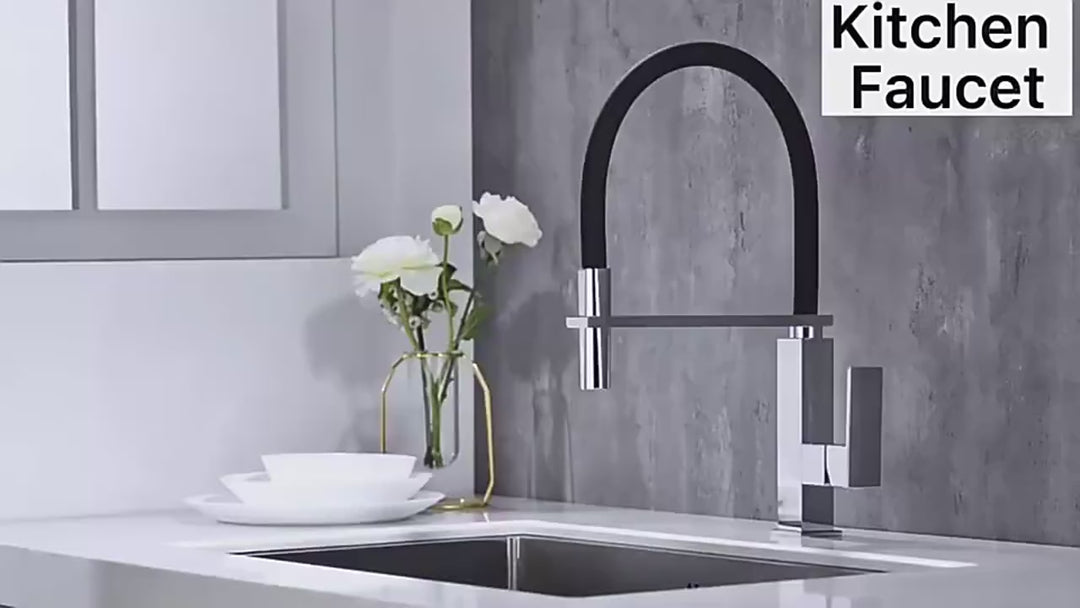 Cafe Brushed Copper - Brushed bronze Industrial Hose Nine Model Kitchen Faucet