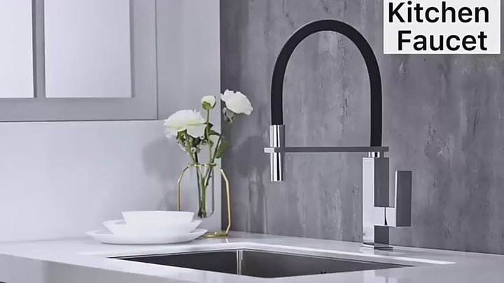 Cafe Brushed Copper - Brushed bronze Industrial Hose Nine Model Kitchen Faucet