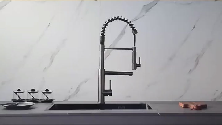 Wolf Kitchen Industrial Professional Faucet with Pot filler and Dual Pull Out  Sprayer 26" Inch Tall