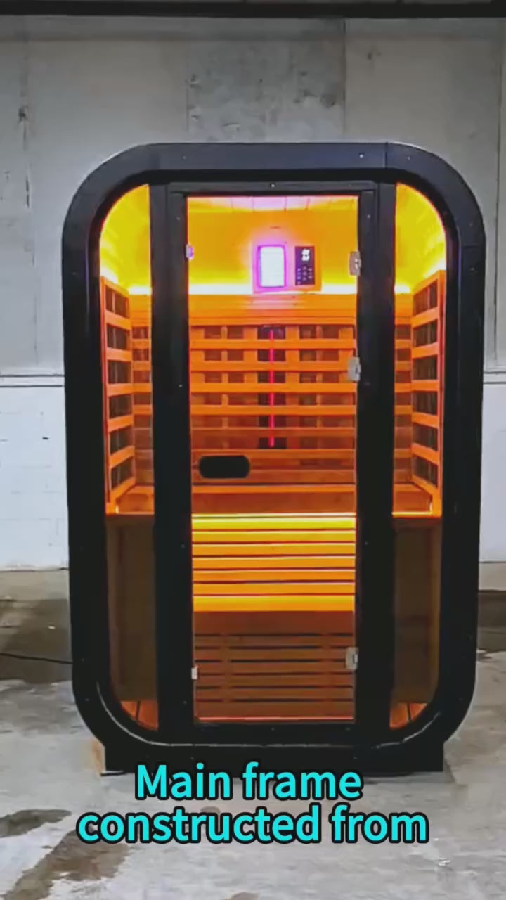 Outdoor Carbonized Spruce wood Traditional Steam Sauna