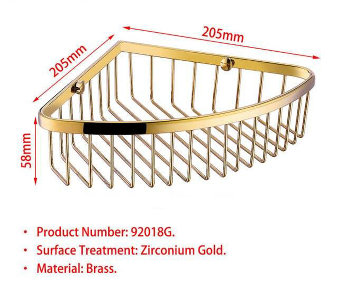 Shampoo-Gold-Rose Gold-Black Matte  Corner Caddies Shower Shelve