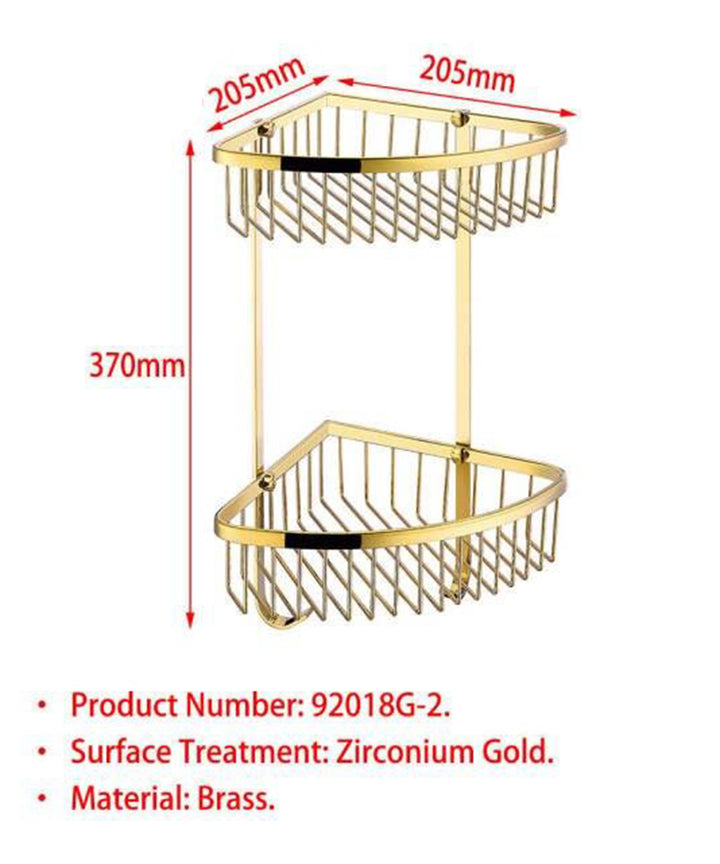 Shampoo-Gold-Rose Gold-Black Matte  Corner Caddies Shower Shelve