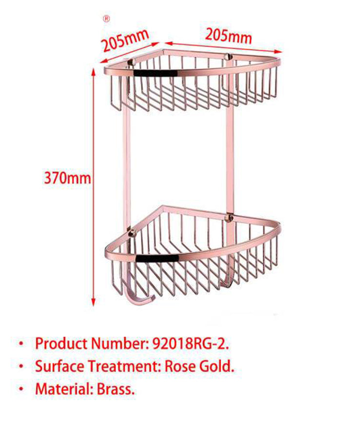 Shampoo-Gold-Rose Gold-Black Matte  Corner Caddies Shower Shelve