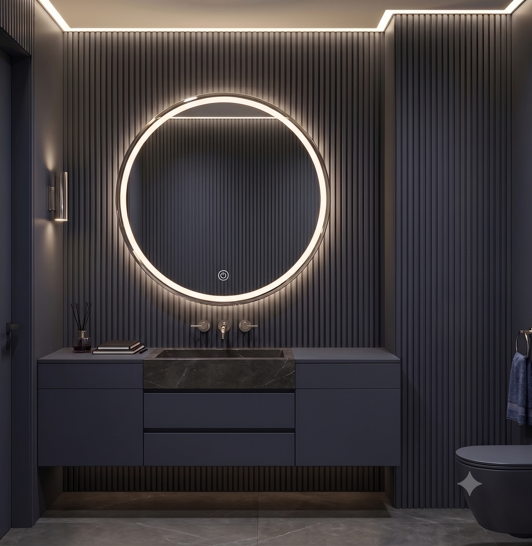 CUSTOM- Bella Round Wall mounted led mirror