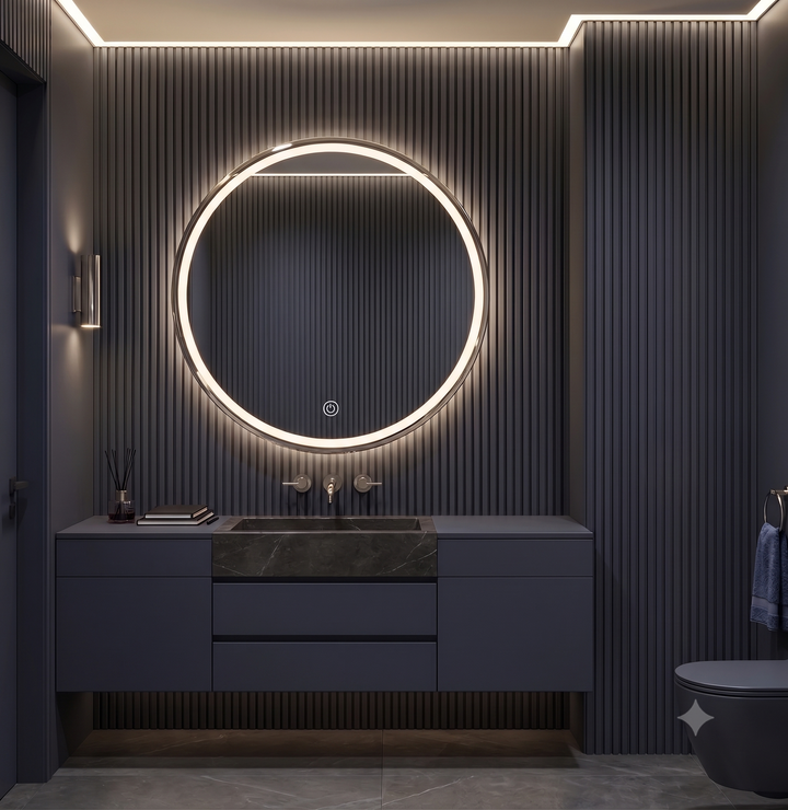 CUSTOM- Bella Round Wall mounted led mirror