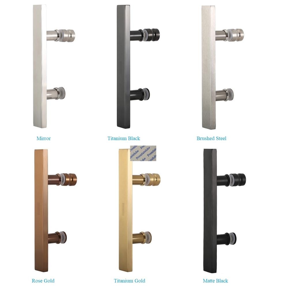 Brushed gold frameless sliding shower glass door hardware kit SS05 ...