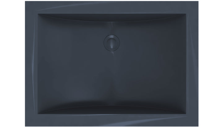Black grey gun Rectangular 16 Gauge Stainless Steel Commercial Grade Undermount Bathroom sink 21"x15"