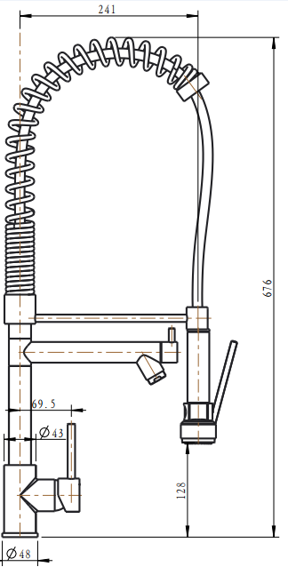 Iron Chef-Rose Gold/ Black Professional Chef Tall 26" Kitchen Faucet With Pot Filler Pull Out Hand Dual Sprayer